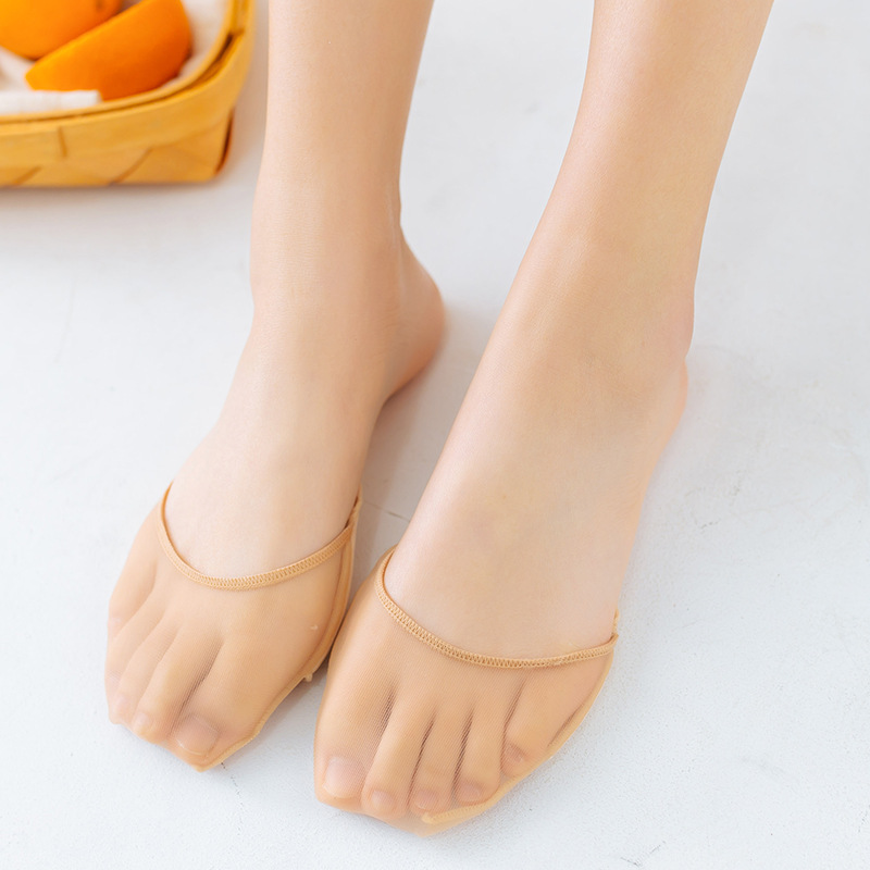 Summer Miss Gao Genxie Socks Casual Sandals Sponge Pad Absorbent, Breathable Socks Female Invisible Socks Half Palm